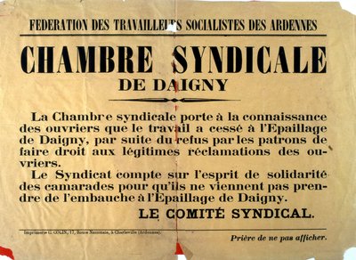 Sozialistisches Flugblatt von Unknown